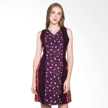 Batik Pria Tampan Wdrtl-04081622k Abstrak Stone Sleeveless Dress - Fuchsia