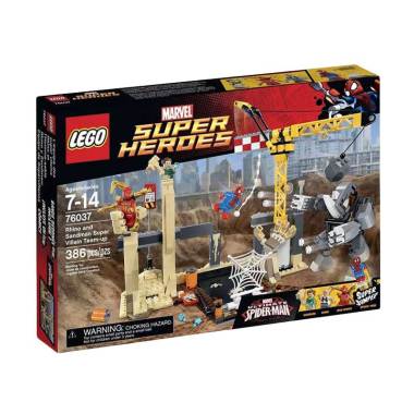 Lego Super Heroes 76037 Rhino and Sandman Super Villain Team-up Mainan Blok & Puzzle Colorful
