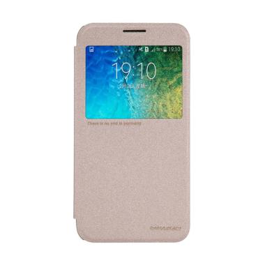 Nillkin Original Sparkle Leather Fl ... Samsung Galaxy E5 - Gold