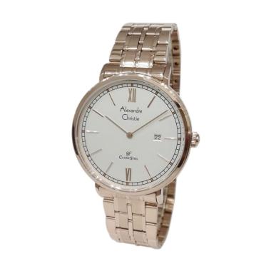 Alexandre Christie Classic Steel 8509MDBRGSL Jam Tangan Pria - Rose Gold Rose Gold