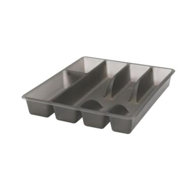 Ikea Smacker Cutlery Tray / Sekat Laci Tempat Sendok / Baki Peralatan Makan Murah Tebal Dark Grey
