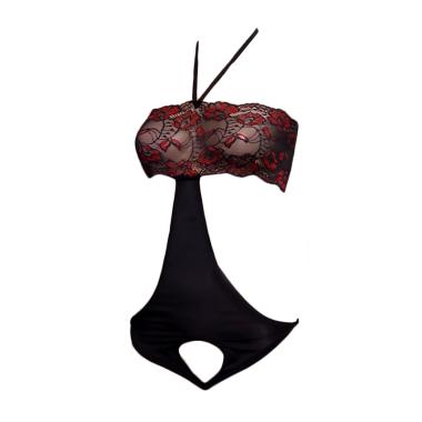 Kimochi Me Lingerie Teddy Open Crot ... BLIN512 Lingerie - Hitam