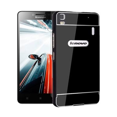 Bumper Mirror Alumunium Metal Sliding Hardcase Casing for Lenovo A6000 - Hitam