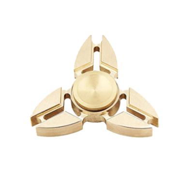 PREMIUM Fidget Spinner R188 Shuriken 3 Arms (Brass) Fidget Spinner Mainan Anak Golden Yellow