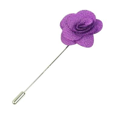 Houseofcuff Collar Bar Flower Nino Lapel Pin Bros Jas Wedding Best Man - Purple Ungu Tua