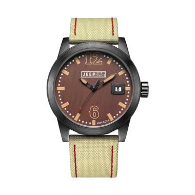 Jeep Spirit Multifunction Jeep JPS71604 Jam Tangan Pria - Black Army Brown Brown