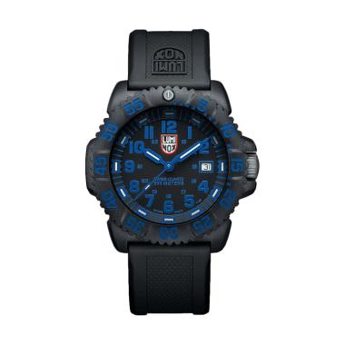 Luminox NAVY SEAL Colormark 3050 Series Rubber Strap Jam Tangan Pria - Black Blue [GGL.L3053.S] Blac