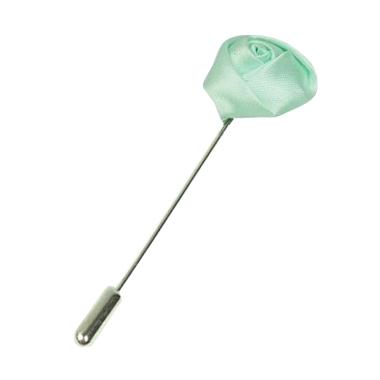 Houseofcuff Collar Bar Flower Satin Lapel Pin Bros Jas Wedding Best Man - Turquoise Turquoise