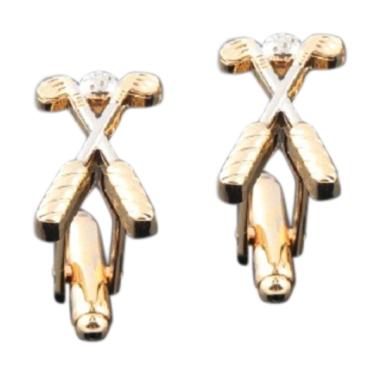 Houseofcuff Cufflinks French Cuff Wedding Best Man Golf Stick Ball Manset Kancing Kemeja Gold