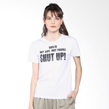 ELLIPSES INC Tumblr Tee Lengan Pendek This is My Life Not Yours Kaos Wanita - Putih