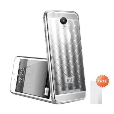 Case Bumper Elegant Diamond Series Sliding Casing for xiaomi Redmi Note 2 - Silver + Free