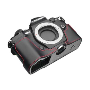 Gariz XS-CHEM5IIBKR HalfCase for Ol ... 5II - Black Red Stitching