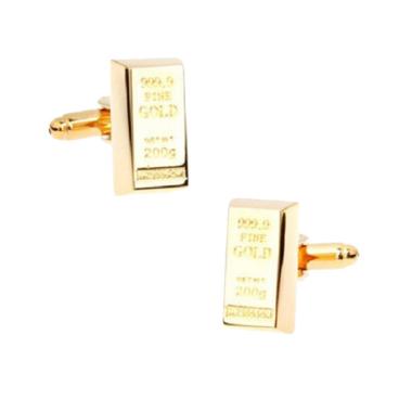 Houseofcuff Cufflinks Gold Bar French Cuff Wedding Best Man Manset Kancing Kemeja Emas