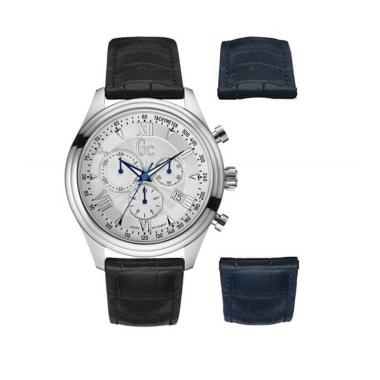 Guess Collection Chronograph Jam Ta ... S Y04009G1 - Black Silver