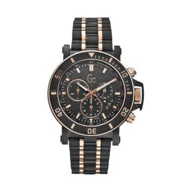Guess Collection Gc Hommer Chronograph Stainless Jam Tangan Pria X95002G2S - Black Rose Gold