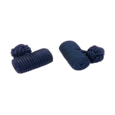 Houseofcuff Cufflinks Silk Knot Barrel French Cuff Wedding Best Man Manset Kancing Kemeja - Blue Bir