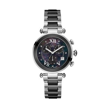 Guess Collection Gc Ladychic Chronograph Stainless Jam Tangan Unisex Y05005M2 - Silver Black Black S