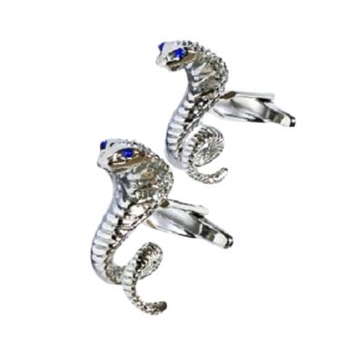 Houseofcuff Cobra Manset Kancing Kemeja - Silver Blast Silver Blast