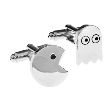 Houseofcuff Pacman Cufflinks Manset Kancing Kemeja - Silver Silver