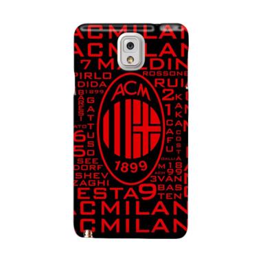 Indocustomcase AC Milan FC Text Bom ... msung Galaxy Note 3 N9000