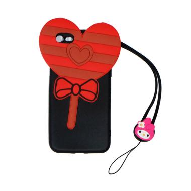 QCF Silicon 3D Candy Love Edition S ... (Ukuran 5.5 Inch) - Hitam