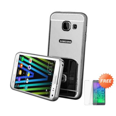 Casemate Mirror Aluminium Bumper with Sliding Casing for Samsung Galaxy A5 A510F 2016 - Hitam +