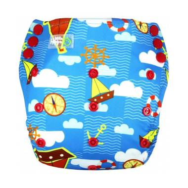 Little Hippo ActiveFit Pants Motif Ship Trip Clodi Popok Bayi Type Pants