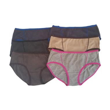 Aily CD 8804 Celana Dalam Wanita [6 Pcs] Semua Ukuran Multicolor