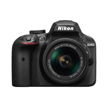 Nikon D3400 AF-P 18-55mm VR Kamera DSLR - Black + Screnguard Terpasang