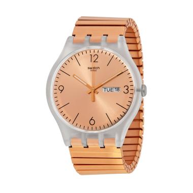 Swatch SUOK707B Jam Tangan Pria - Rose Gold White