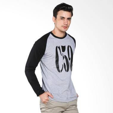 C59 Black LS T-Shirt Pria