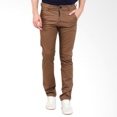 Allends Basic Moka Chinos Celana Panjang Pria - Brown