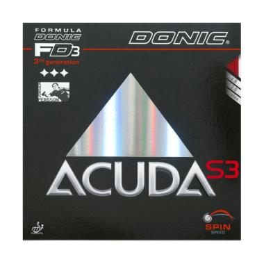 DONIC Acuda S3 Rubber Bat Pingpong - Red [Max] Merah