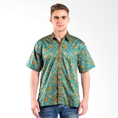 Rianty Hem Felix in Baju Batik Pria - Green