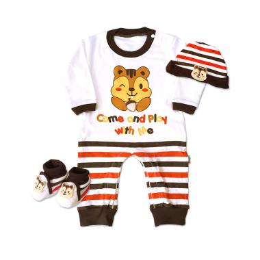 Kiddy 11166 Baby Tupai Set Pakaian Anak- Coklat