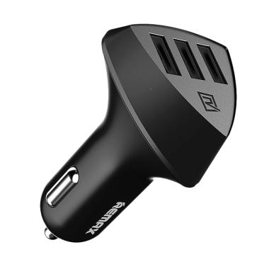 Remax Alien Car Charger 3 Port USB - Charger Mobil Hitam