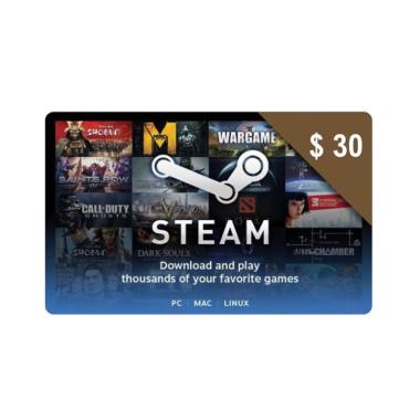Steam Wallet Code Voucher [USD 30]
