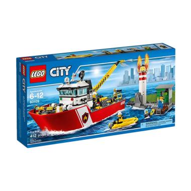 LEGO 60109 Fire Boat Mainan Blocks Multicolor