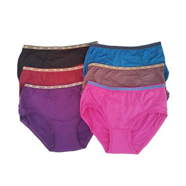 Aily CD 358 Celana Dalam Wanita - Multicolor [6 Pcs] XL Multicolor