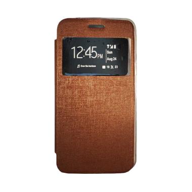 Gea Flip Cover Casing for Oppo R1201 - Coklat