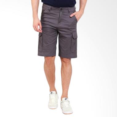 Allends Dark Cloud Short Cargo Celana Pria - Grey