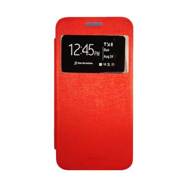 Sarung Flip Cover Casing for Lenovo A7000 - Merah