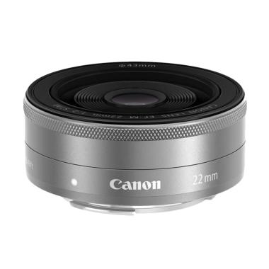 Canon EF-M 22mm F2 STM Lensa Kamera - Silver