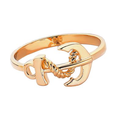 Cincin Emas Kadar 75 perhiasan emas - Gold Ring Anchor-WHIZLIZ
