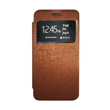 Gea Flip Cover Casing for Vivo Y35 - Coklat