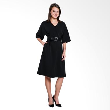 Papercut Fashion GZ 02 GM Bosom Bud ... k with Belt Dress - Black