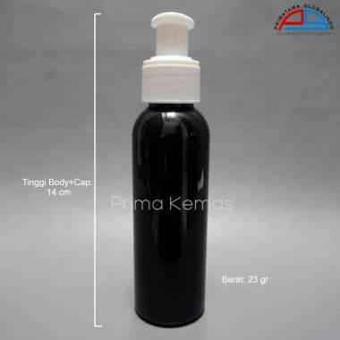 Botol Pump Lotion 100 ml - botol skincare Pet 100 ml Hitam Pump Lotion AG Putih