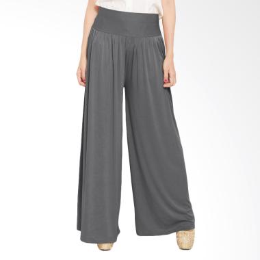 Jo & Nic Pleated Long Culotte Pants Celana Wanita - Grey