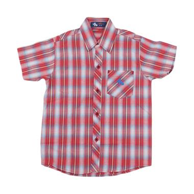 Yege A Kotak Kotak Kemeja - Merah
