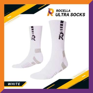 Rocella Sports - Rocella Ultra Socks - Kaos Kaki Olahraga White Semua Ukuran